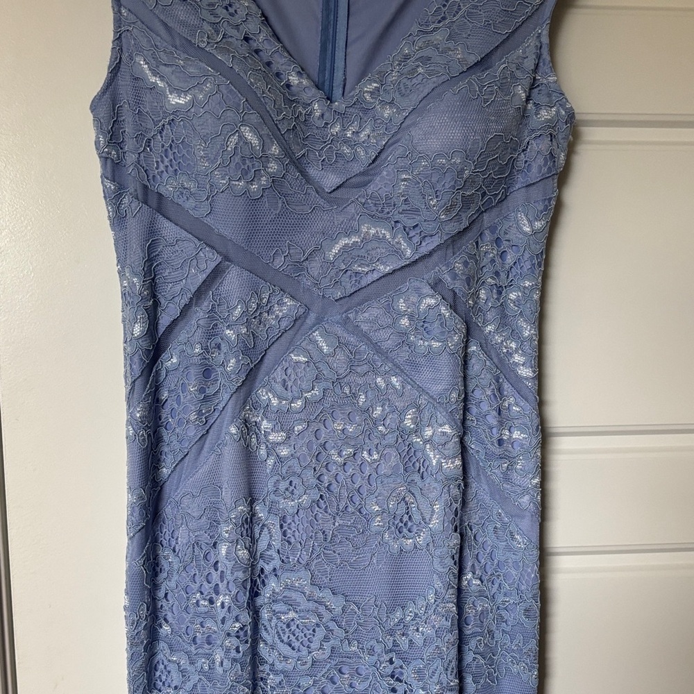 Adrianna Papell Light Blue Lace Maxi Dress - Picture 5 of 9